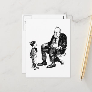 Postal Día del Abuelo - Abuelo e hijo