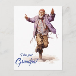 Postal Día del Abuelo Personalizado. 