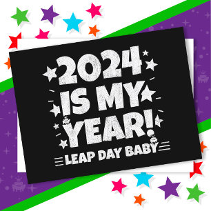 Postal Día del año bisiesto 2024 es mi año 29 de febrero 