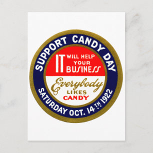 Postal Día del Candy de 1922