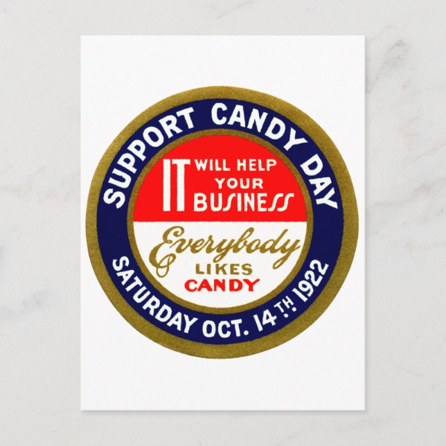 Postal Día del Candy de 1922 (Anverso)