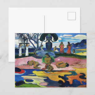 Postal Día del Dios por Paul Gauguin Cultura Polinesia