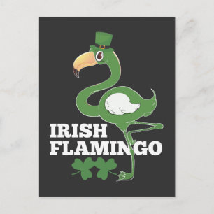 Postal Día del Fiesta irlandés Flamingo Irlanda