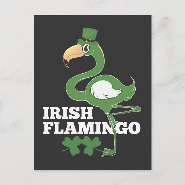 Postal Día del Fiesta irlandés Flamingo Irlanda (Anverso)