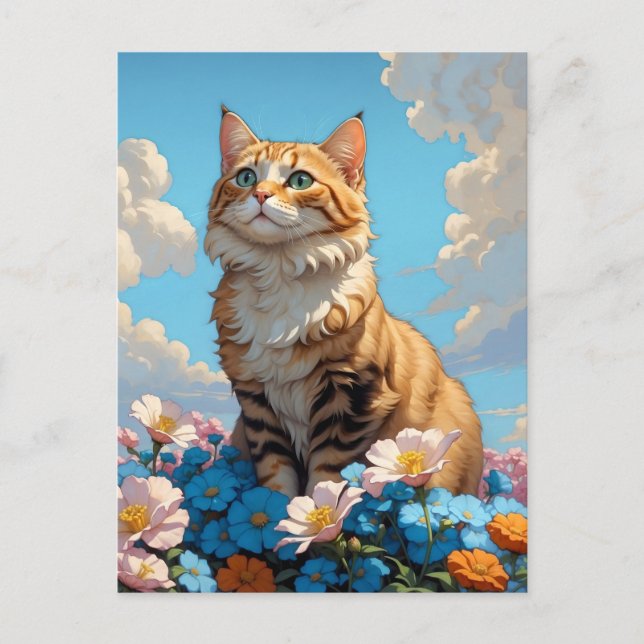 Postal día del gato (Anverso)