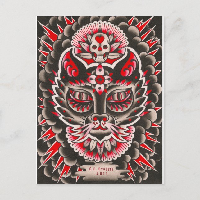 Postal Día del Gato Muerto (Anverso)