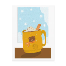 Día del invierno con el cacao de oso