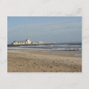 Postal Día del invierno en la playa de Bournemouth