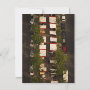 Postal Día del mercado de moda cerca de Montparnasse, Par