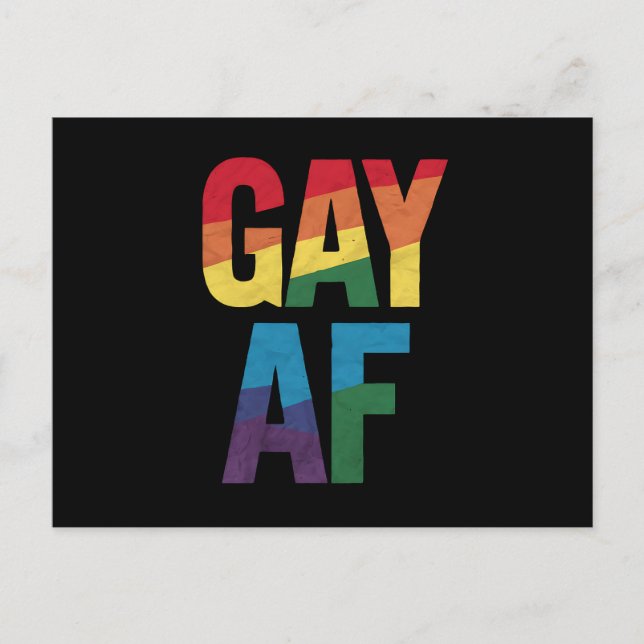 Postal Día del Orgullo Gay AF LGBT (Anverso)