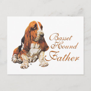 Postal Día del Padre Basset Hound