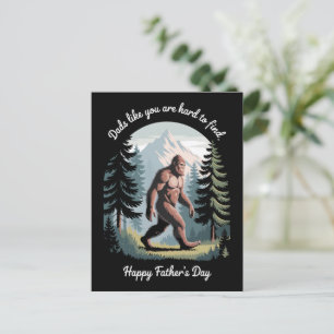 Postal Día del Padre Bigfoot Sasquatch Papá Divertido