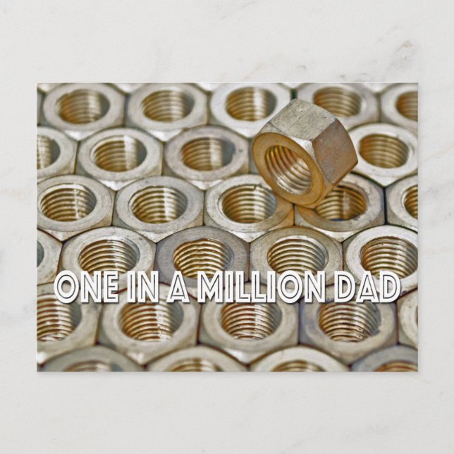 Postal Día del Padre de uno en un millón de nueces (Anverso)