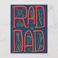 Día del Padre del Doodle Azul de Rad Dad