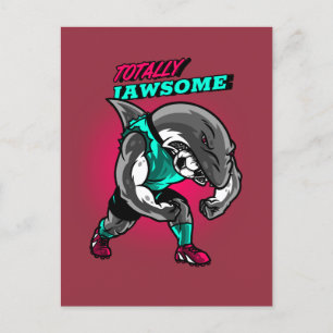 Postal Día del padre del tiburón, totalmente divertido