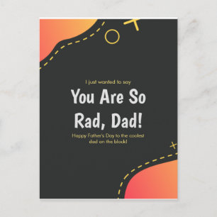 Postal Día del Padre Divertido Dorado