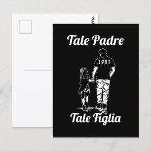 Postal Día del Padre Nombre Personalizado Padre e Hija