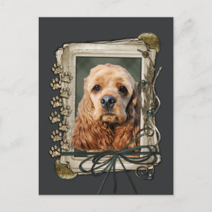 Postal Día del Padre - Papas de piedra - Cocker Spaniel