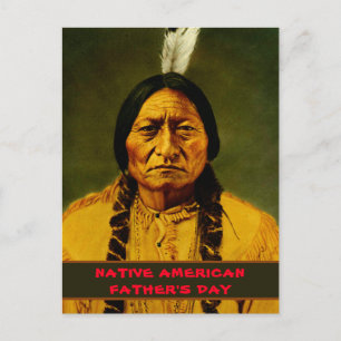 Postal Día del Padre Tribal Nativo Americano Sitting Bull