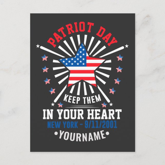 Postal Día del Patriota Nunca Olvidar 11 de Septiembre de (Anverso)