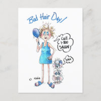 Día del Pelo Malo, vestido azul, expresión angusti