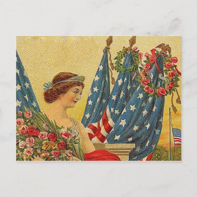 Postal Día del Recuerdo Patriótico Vintage (Anverso)