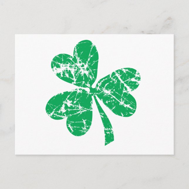 Postal Día del Shamrock Verde St. Patrick (Anverso)