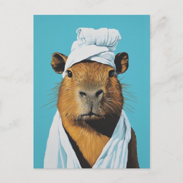 Postal Día del spa de Capybara (Anverso)
