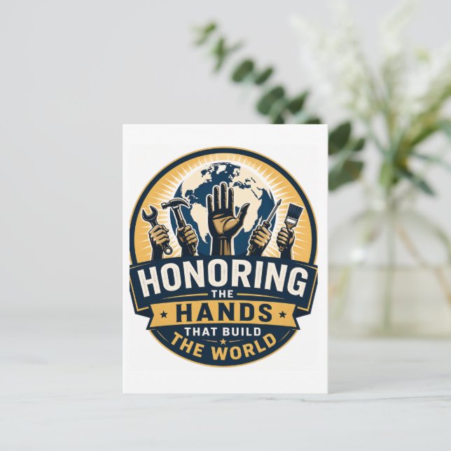 Postal Día del Trabajo  (Anverso de pie)