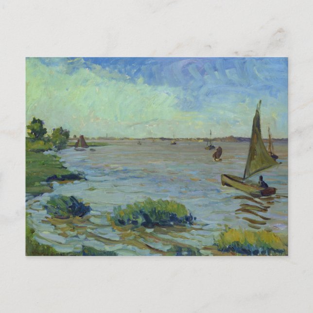 Postal Día del viento en el Elba, 1911 (Anverso)