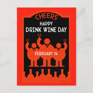 Postal Día del vino de bebida