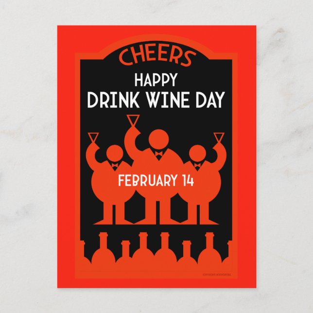 Postal Día del vino de bebida (Anverso)