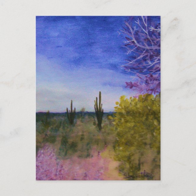 Postal Día en el paisaje del desierto de Arizona (Anverso)