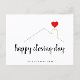 Postal Día Feliz de Cierre Corazón Inmobiliario