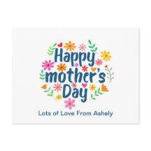 Día Feliz de las Madres Floral Retro Personalizado