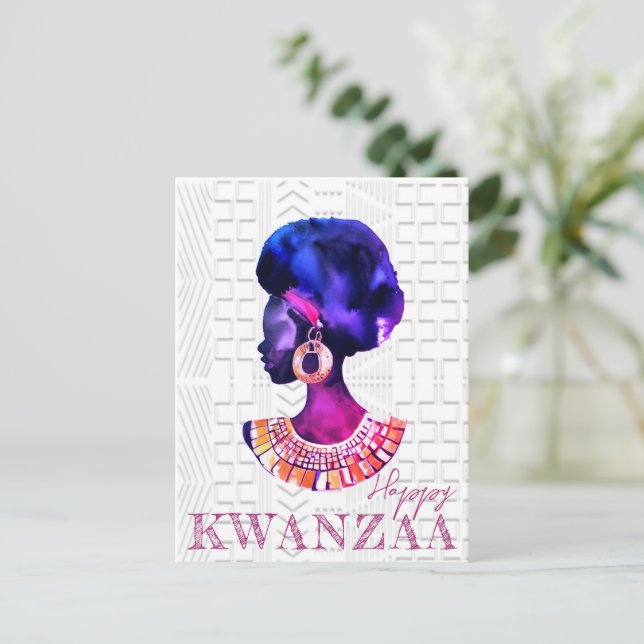 Postal Día Festivo Negro (Anverso de pie)