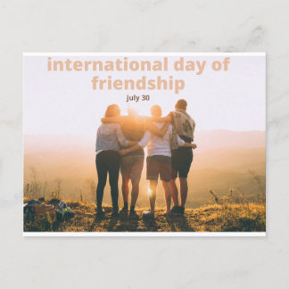 Postal día internacional de la amistad