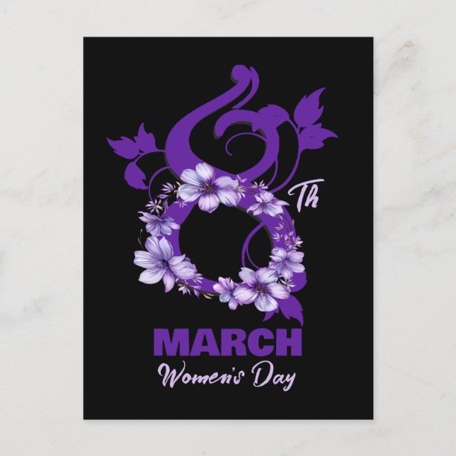 Postal Día Internacional de la Mujer 2025, 8 de marzo (Anverso)