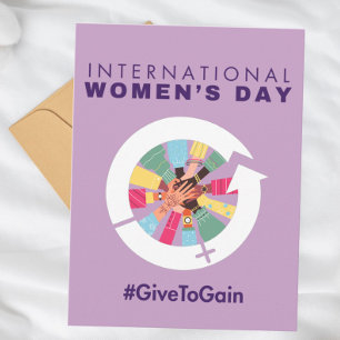 Postal Día Internacional de la Mujer 2026 Dar para Ganar