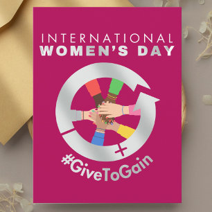 Postal Día Internacional de la Mujer 2026 Dar para Ganar