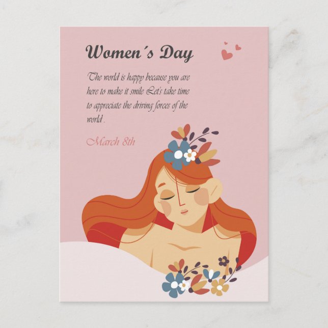 Postal Día Internacional de la Mujer 8 de marzo (Anverso)
