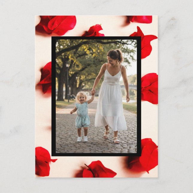 Postal Día Internacional de la Mujer Moderno Elegante Fue (Anverso)