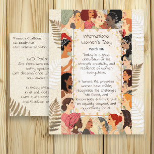 Postal Día Internacional de la Mujer Poema para Mujeres