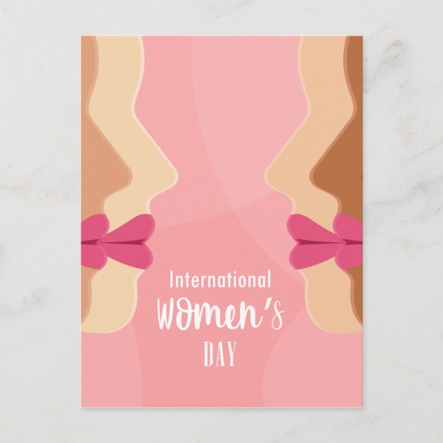 Postal Día internacional de la mujer rosa (Anverso)