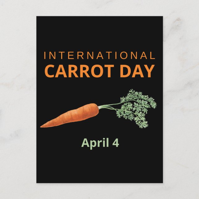 Postal Día Internacional de la Zanahoria 4 de abril (Anverso)