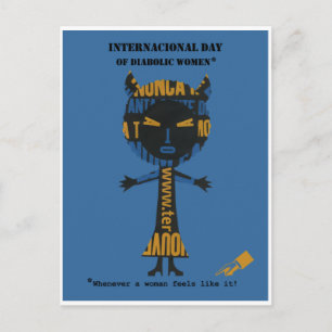 Postal Día Internacional de las Mujeres diabólicas