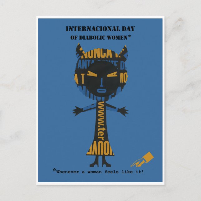 Postal Día Internacional de las Mujeres diabólicas (Anverso)