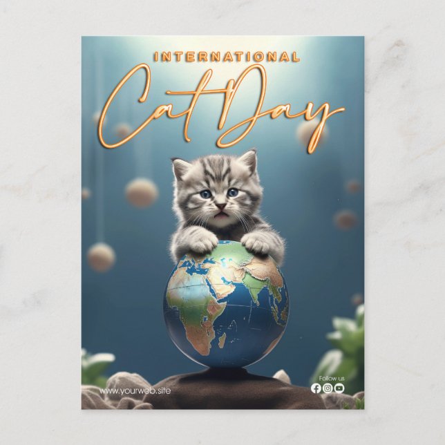 Postal Día Internacional del Gato (Anverso)