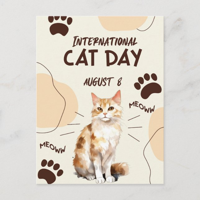 Postal Día Internacional del Gato (Anverso)