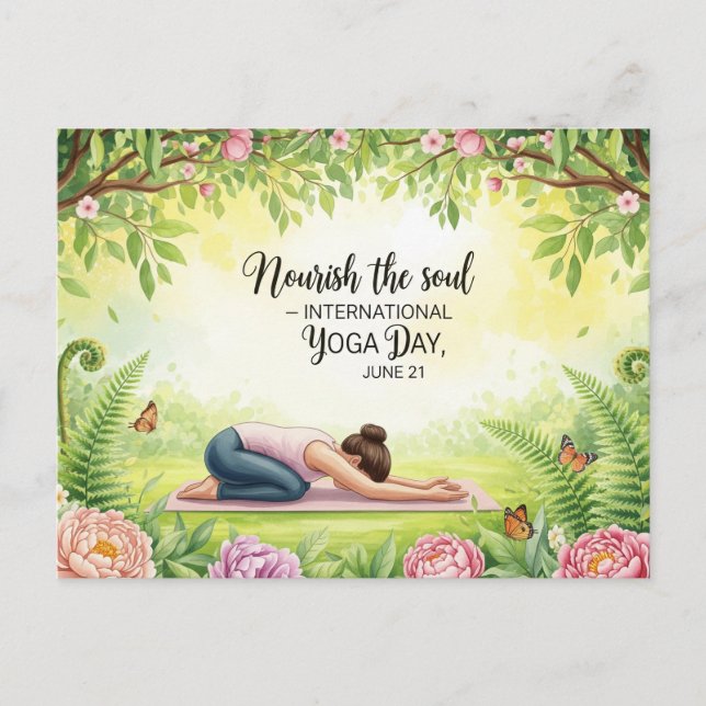 Postal Día Internacional del Yoga (Anverso)
